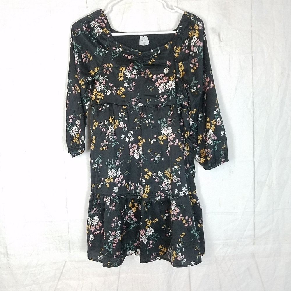Abercrombie Kids floral satin dress